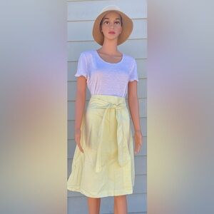 Ann Taylor Cream Midi Wrap Skirt for Weddings